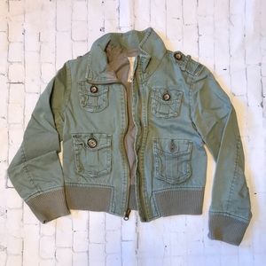 unisex girls boys Old navy jacket small 5-6 army green for kids